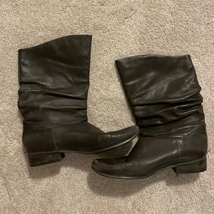 Dark Brown Leather Boots